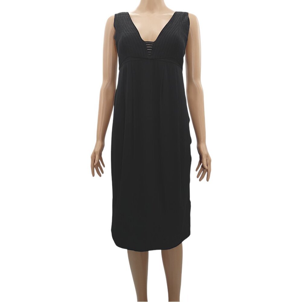 Armani Collezioni Black Midi Cocktail Dress Women’s 6 Minimalist Quiet Luxury
